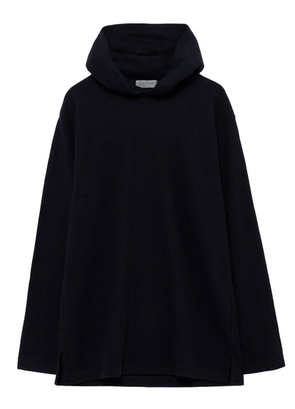 140S WOOL SINGLE JERSEY  HOODED LONG SLV T