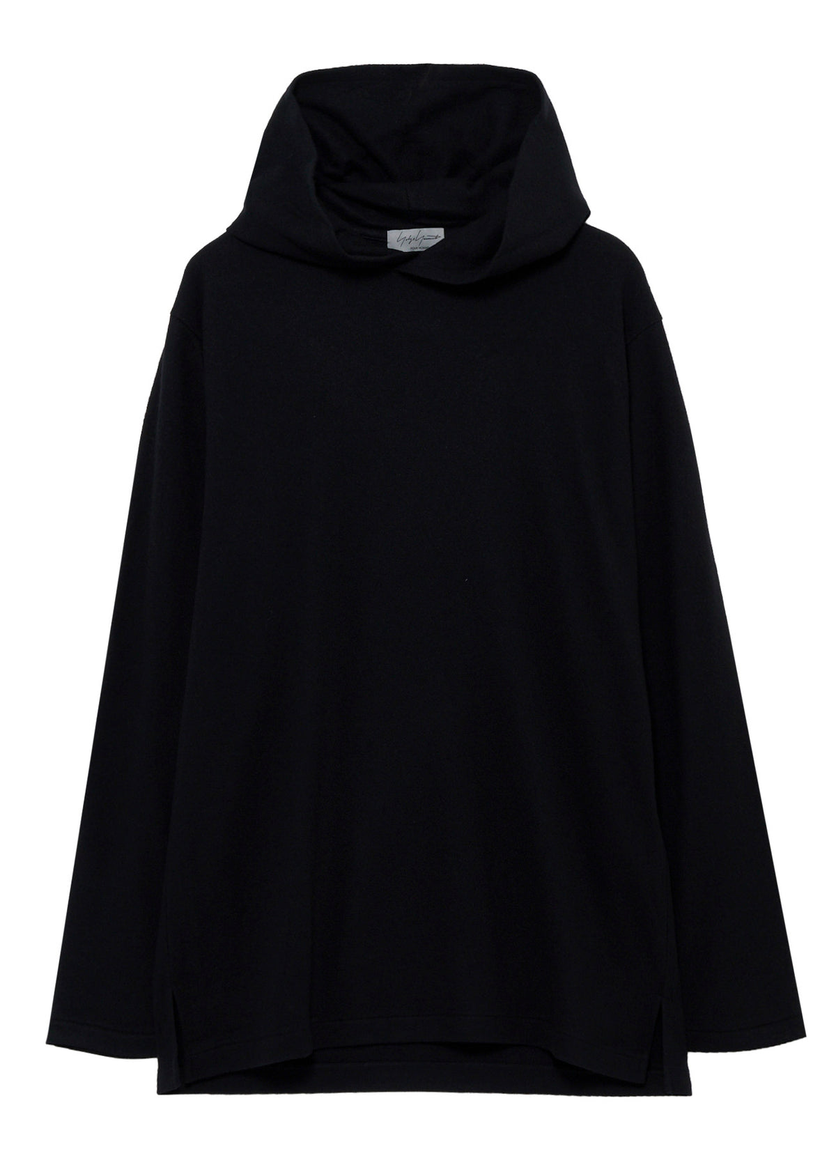 140S WOOL SINGLE JERSEY  HOODED LONG SLV T