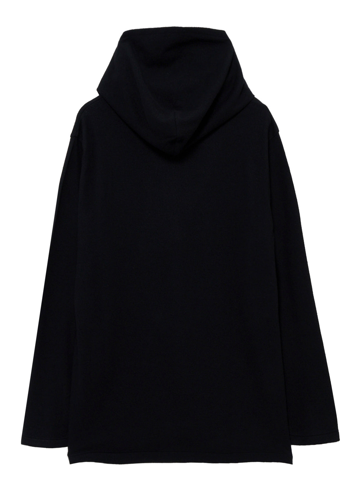 140S WOOL SINGLE JERSEY  HOODED LONG SLV T