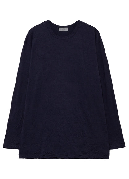 100S WOOL SINGLE JERSEY ROUND NECK LONG SLV T