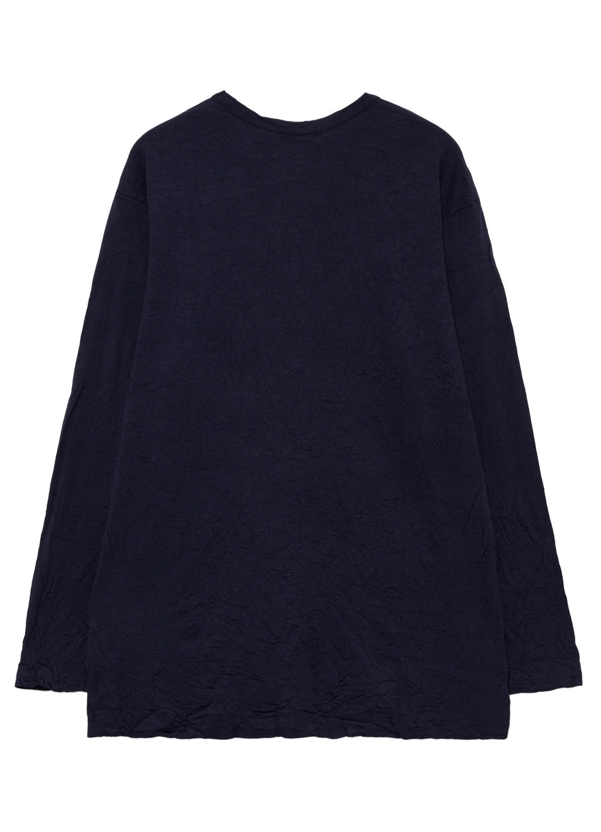 100S WOOL SINGLE JERSEY ROUND NECK LONG SLV T