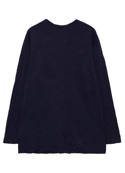 100S WOOL SINGLE JERSEY ROUND NECK LONG SLV T