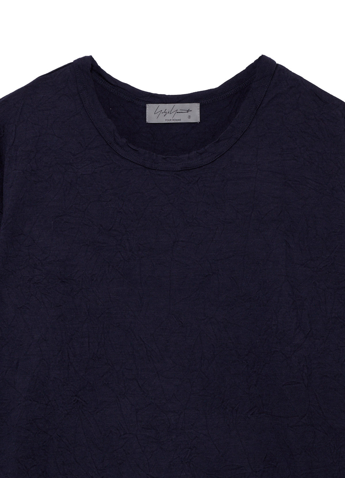 100S WOOL SINGLE JERSEY ROUND NECK LONG SLV T