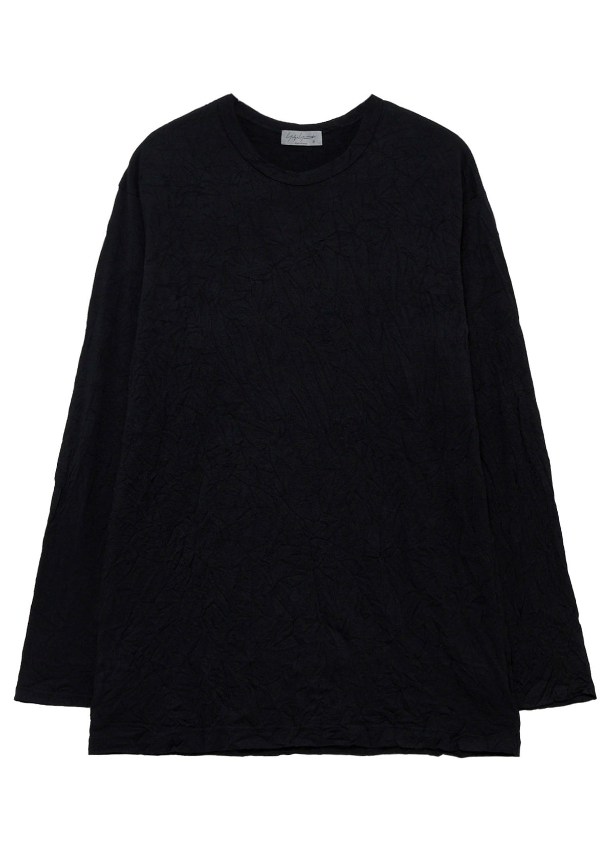 100S WOOL SINGLE JERSEY ROUND NECK LONG SLV T