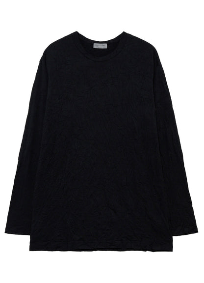 100S WOOL SINGLE JERSEY ROUND NECK LONG SLV T