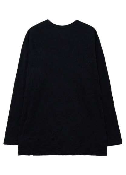 100S WOOL SINGLE JERSEY ROUND NECK LONG SLV T