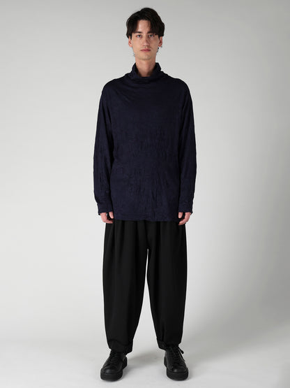 100S WOOL SINGLE JERSEY TURTLE NECK LONG SLV PO