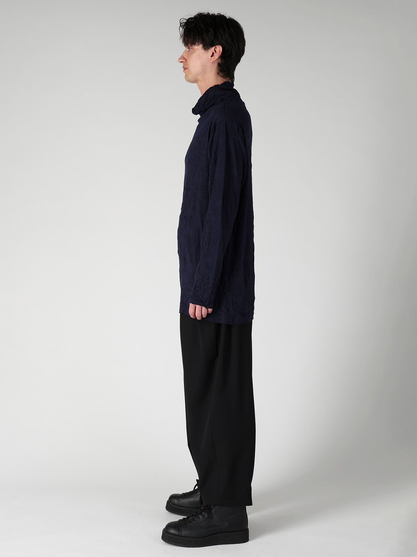 100S WOOL SINGLE JERSEY TURTLE NECK LONG SLV PO – THE SHOP YOHJI