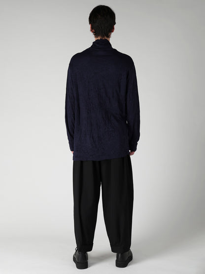 100S WOOL SINGLE JERSEY TURTLE NECK LONG SLV PO
