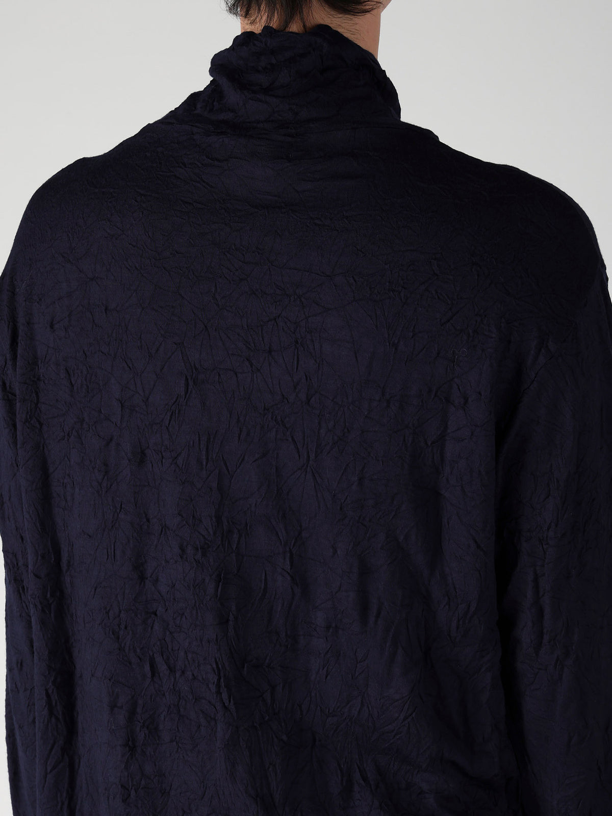 100S WOOL SINGLE JERSEY TURTLE NECK LONG SLV PO
