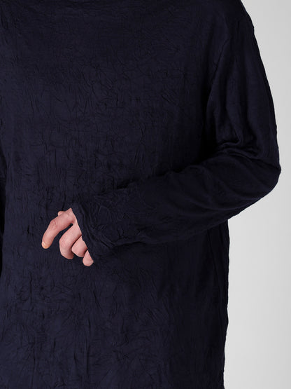 100S WOOL SINGLE JERSEY TURTLE NECK LONG SLV PO