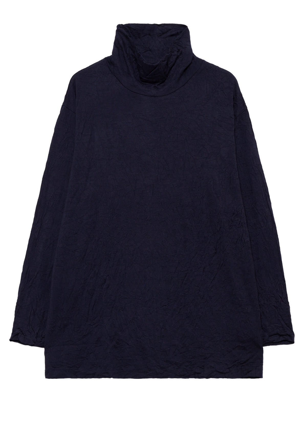 100S WOOL SINGLE JERSEY TURTLE NECK LONG SLV PO
