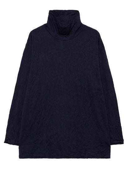 100S WOOL SINGLE JERSEY TURTLE NECK LONG SLV PO