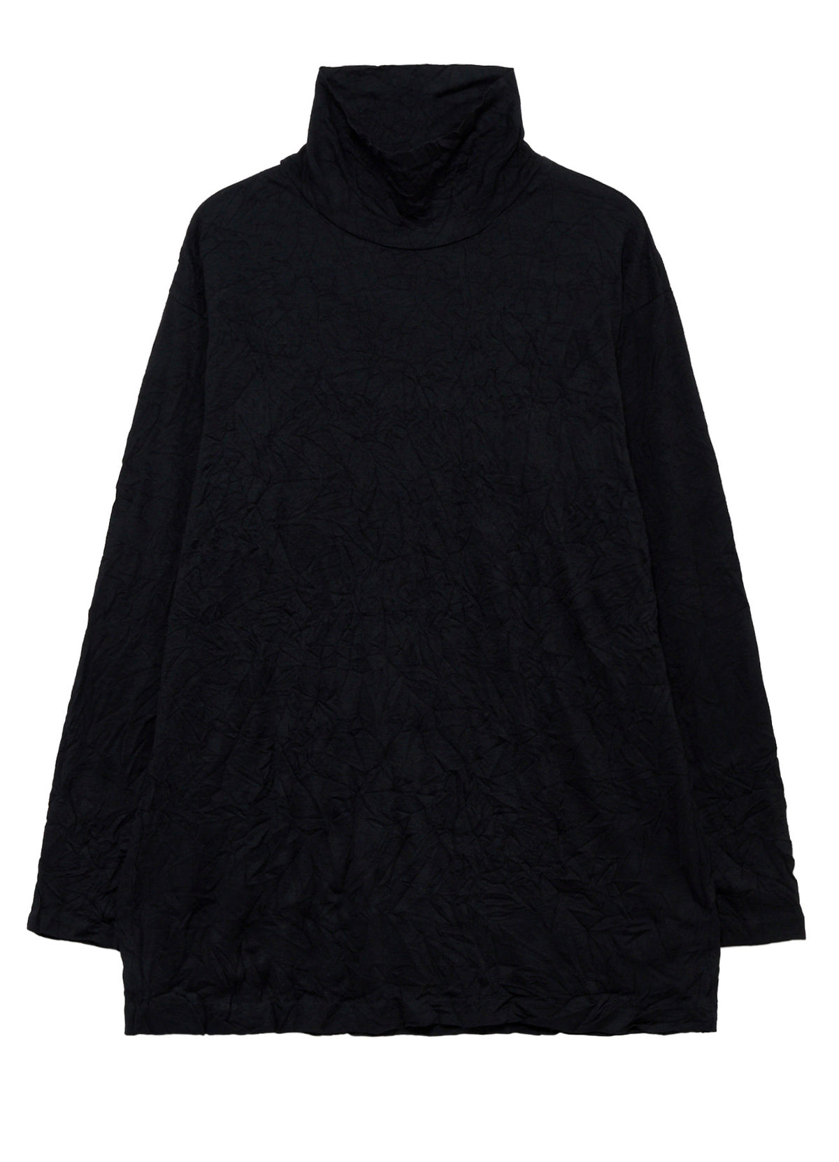 100S WOOL SINGLE JERSEY TURTLE NECK LONG SLV PO