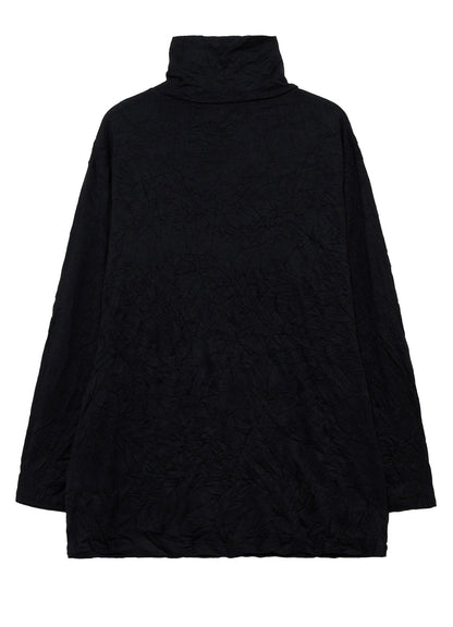 100S WOOL SINGLE JERSEY TURTLE NECK LONG SLV PO