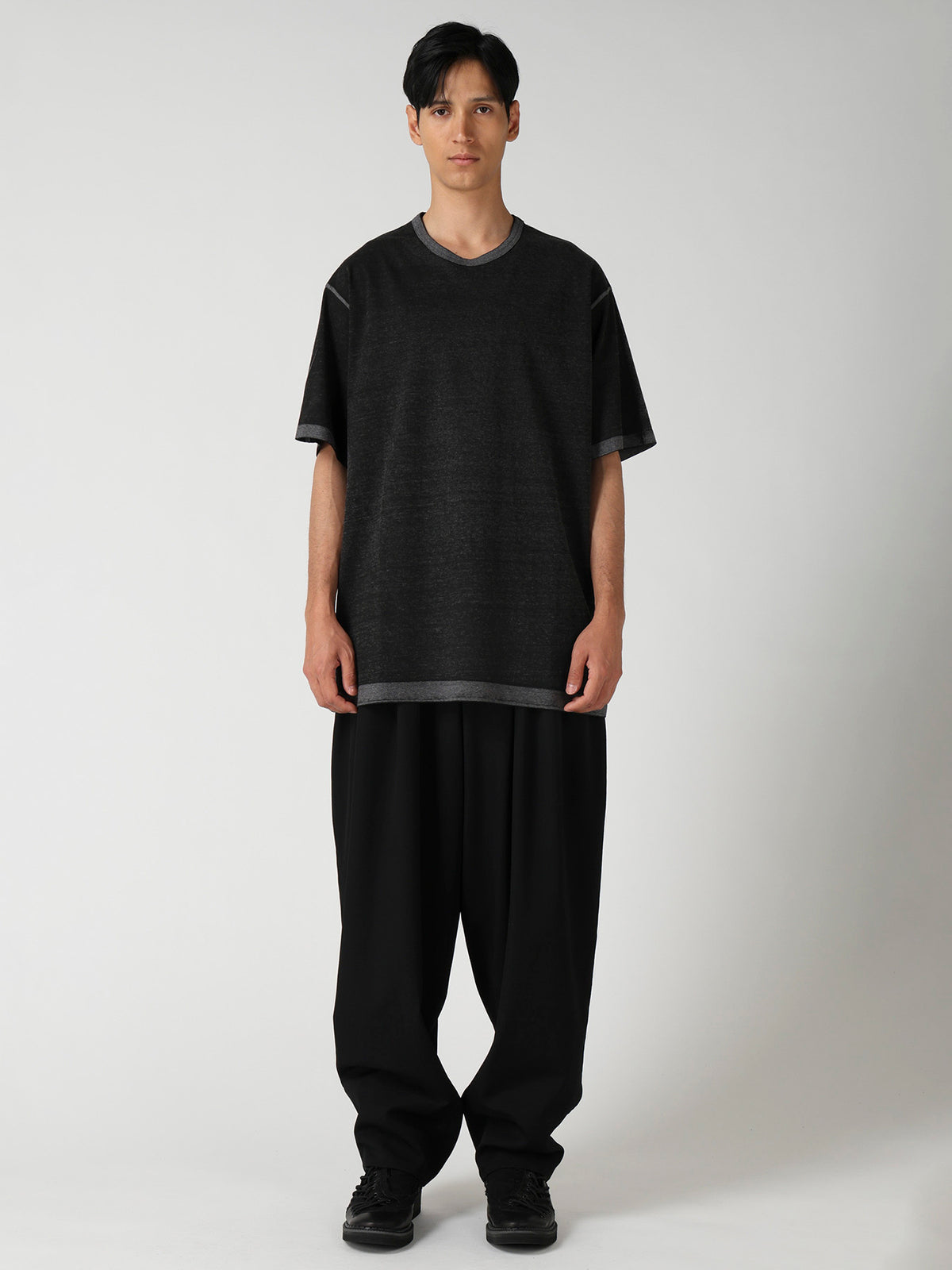 DENSE SINGLE JERSEY ROUND NECK SHORT SLV T