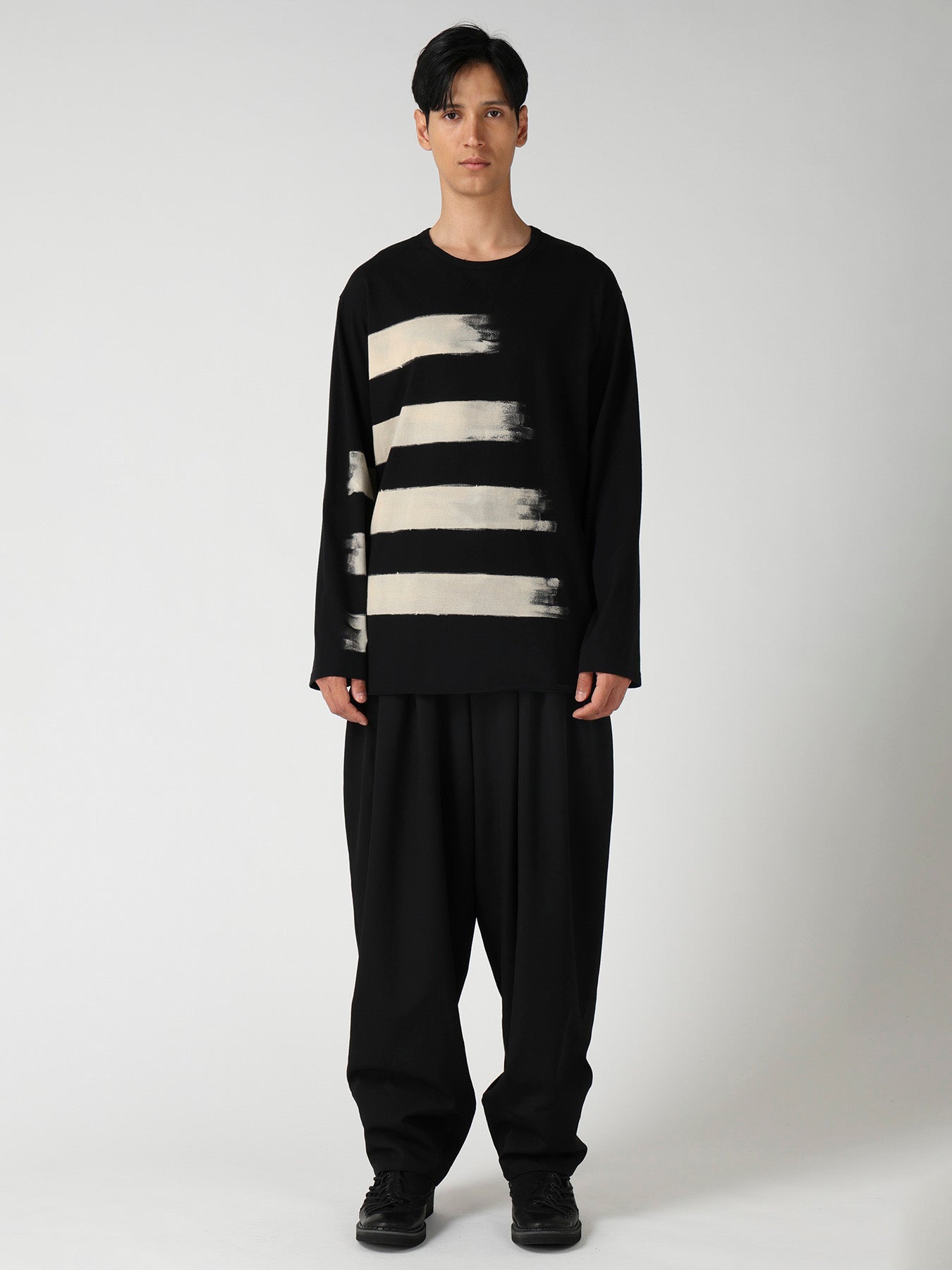COTTON SINGLE JERSEY ROUND NECK LONG SLV T