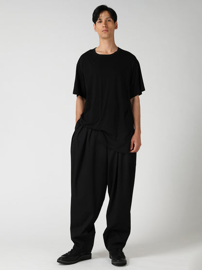COTTON CASHMERE SINGLE JERSEY ASSYMETRY HEM SS TEE