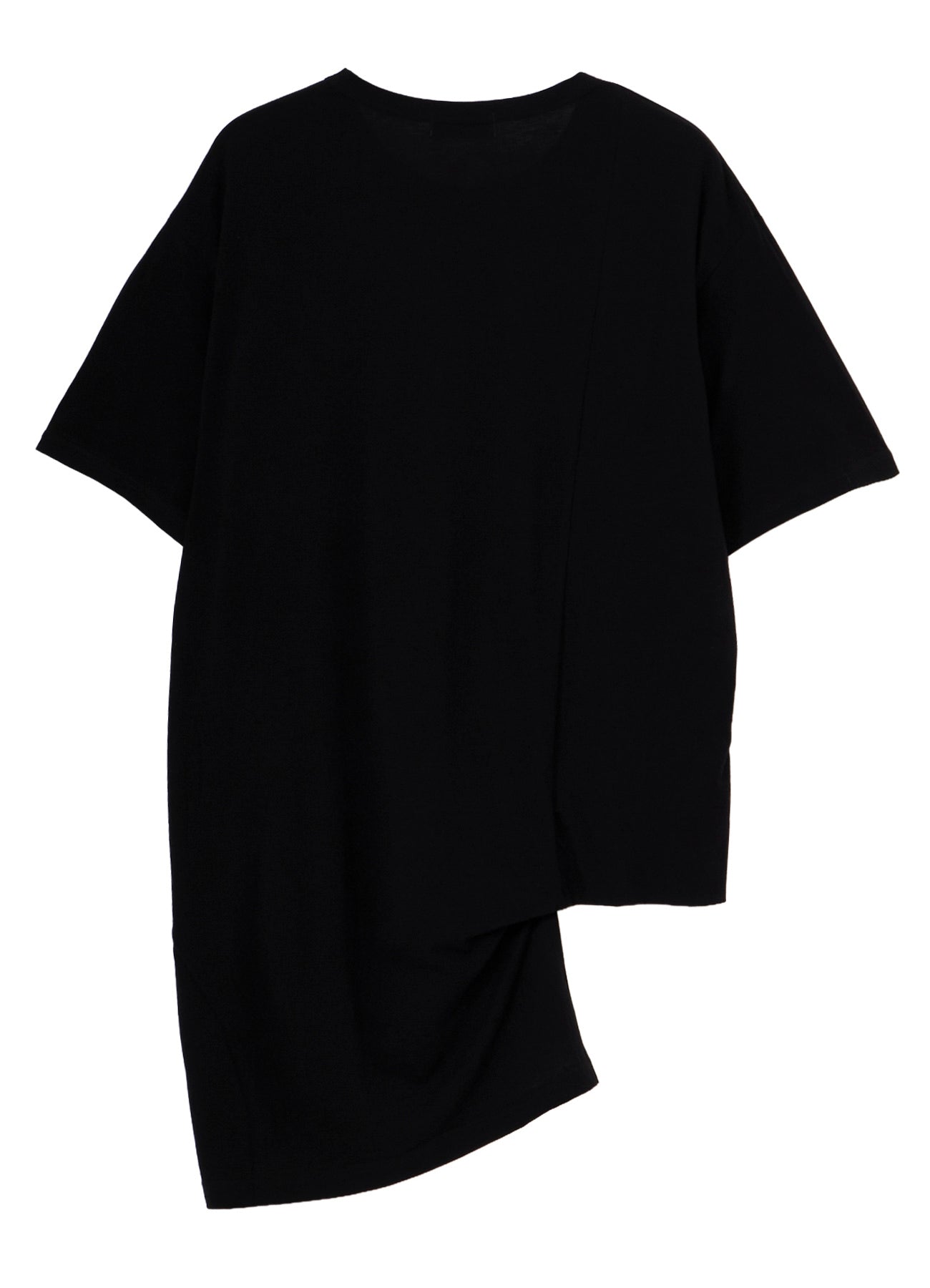 COTTON CASHMERE SINGLE JERSEY ASSYMETRY HEM SS TEE