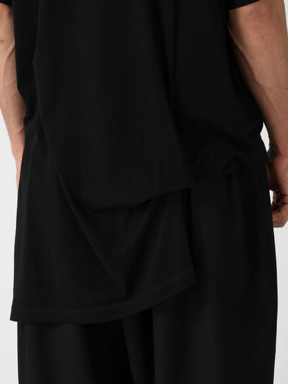 COTTON CASHMERE SINGLE JERSEY ASSYMETRY HEM SS TEE