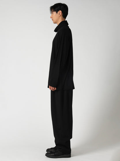 COTTON CASHMERE SINGLE JERSEY  TURTLE NECK LS TEE