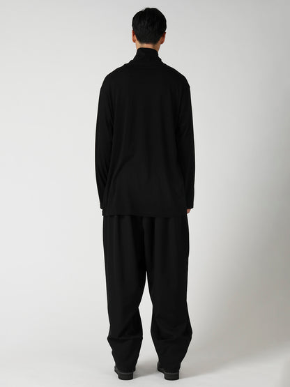 COTTON CASHMERE SINGLE JERSEY  TURTLE NECK LS TEE