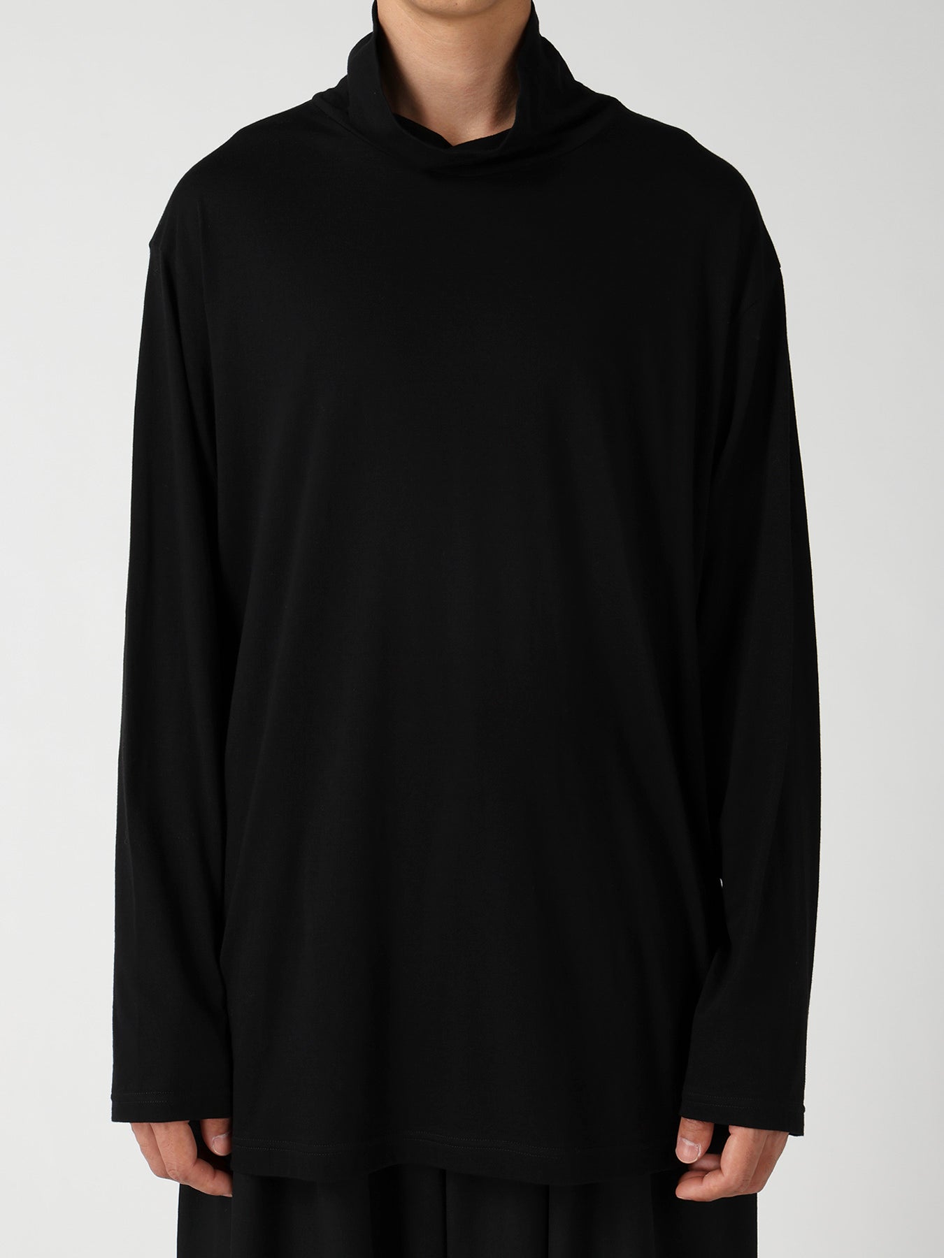 COTTON CASHMERE SINGLE JERSEY TURTLE NECK LS TEE – THE SHOP YOHJI