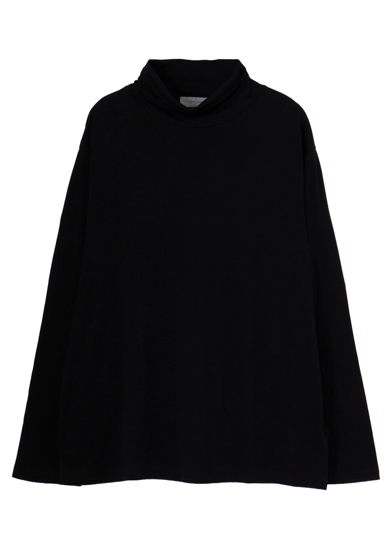 COTTON CASHMERE SINGLE JERSEY  TURTLE NECK LS TEE