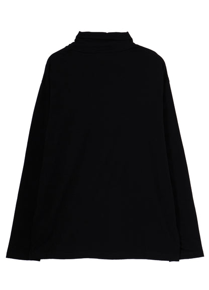 COTTON CASHMERE SINGLE JERSEY  TURTLE NECK LS TEE
