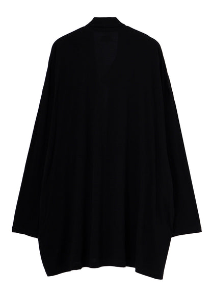 COTTON CASHMERE SINGLE JERSEY ONE BUTTON CARDIGAN