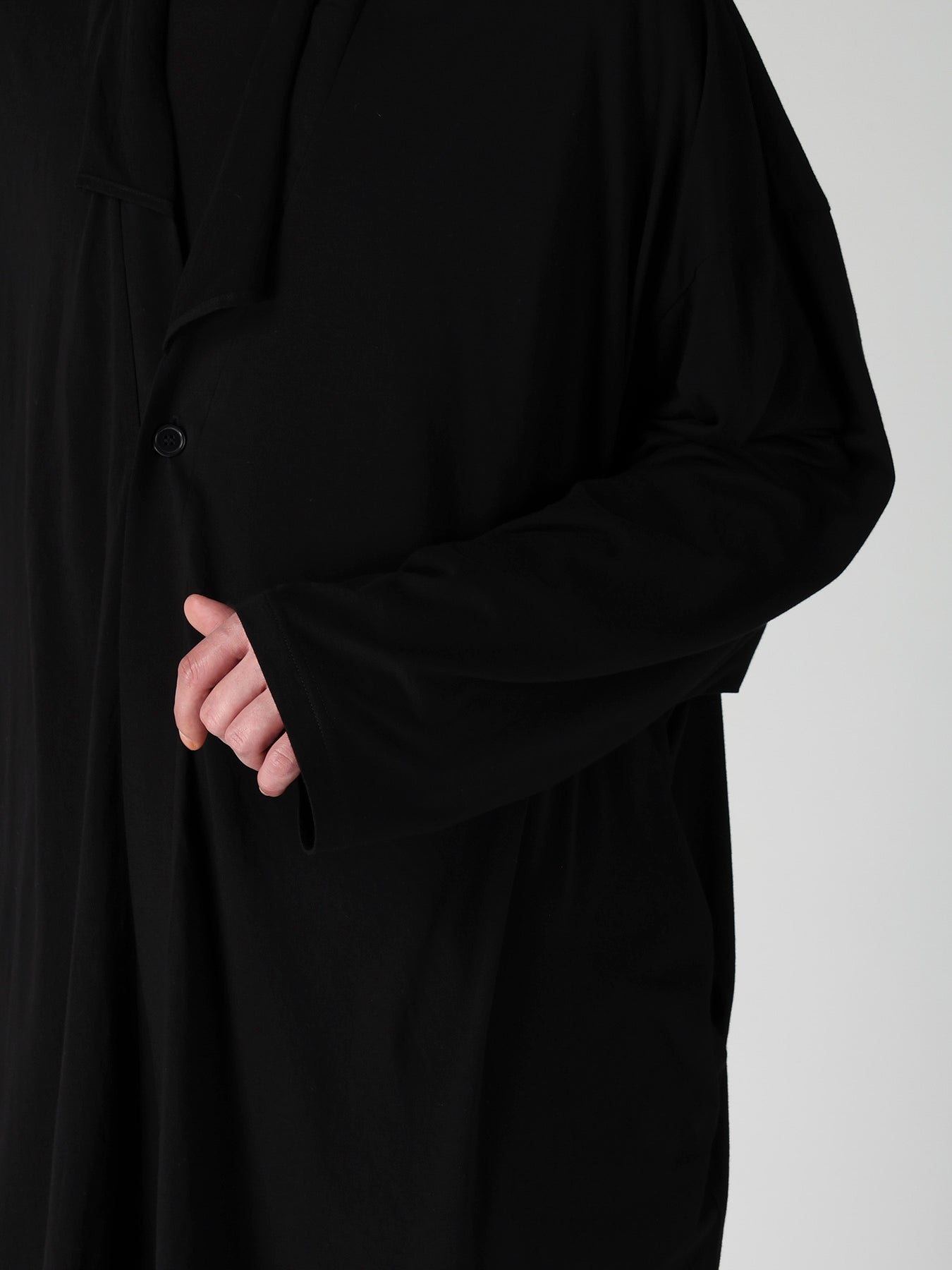 COTTON CASHMERE SINGLE JERSEY ONE BUTTON CARDIGAN – THE SHOP YOHJI