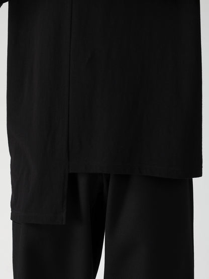 SUPIMA COTTON SINGLE JERSEY UNBALANCED HEM SHORT SLV PO