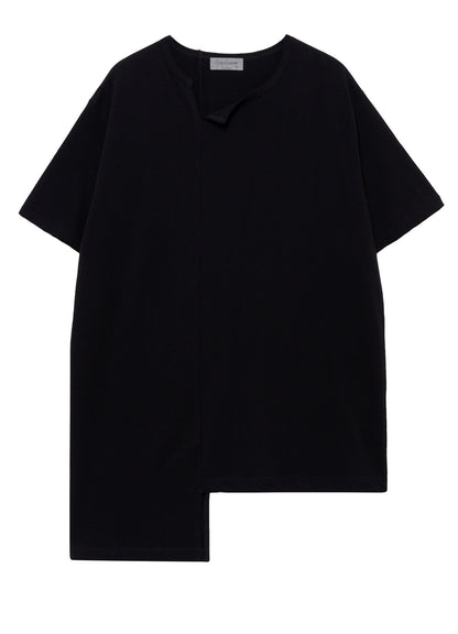 SUPIMA COTTON SINGLE JERSEY UNBALANCED HEM SHORT SLV PO