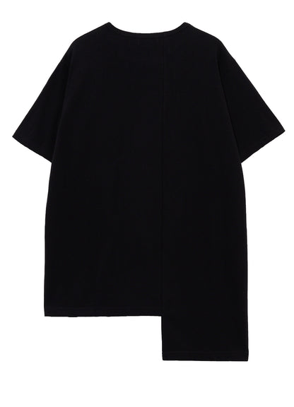 SUPIMA COTTON SINGLE JERSEY UNBALANCED HEM SHORT SLV PO