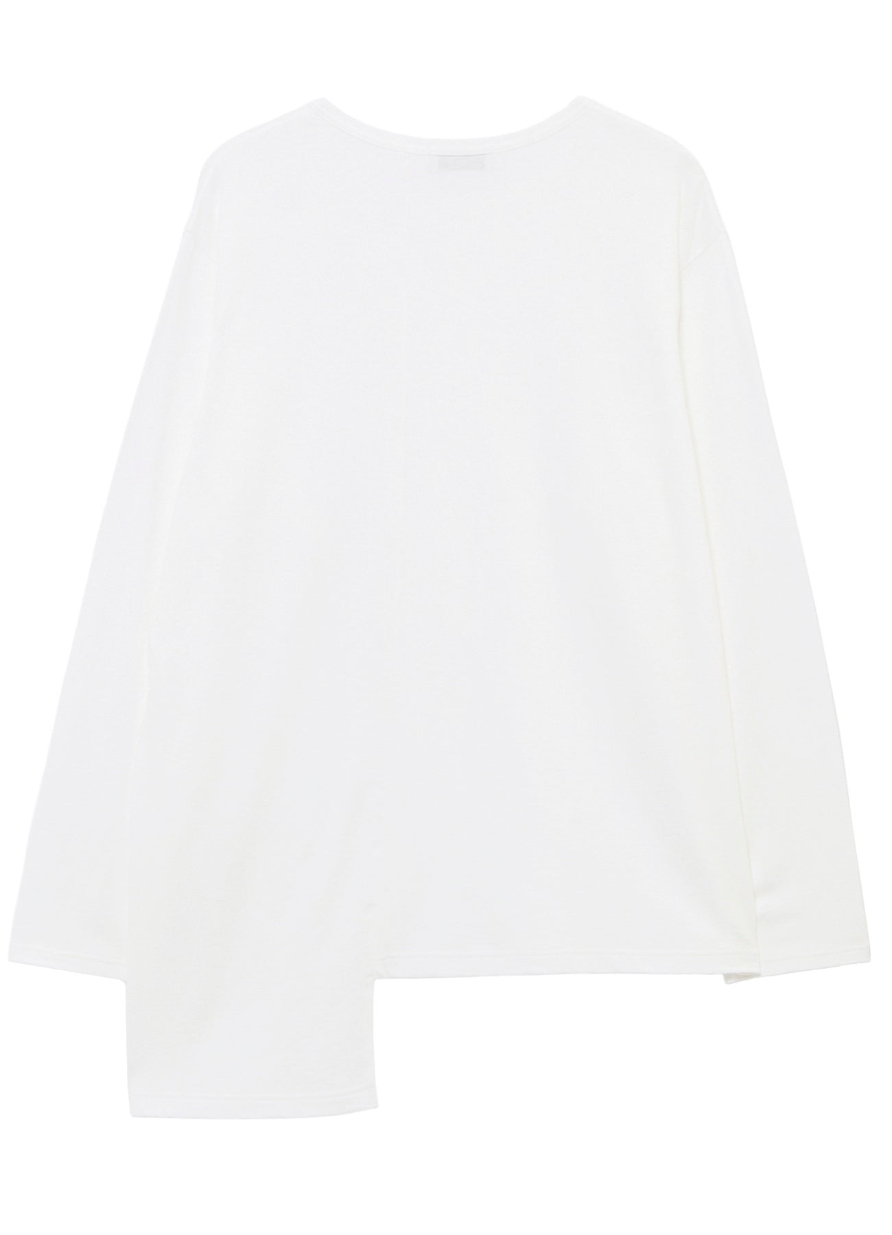 SUPIMA COTTON SINGLE JERSEY UNBALANCED HEM LONG SLV PO