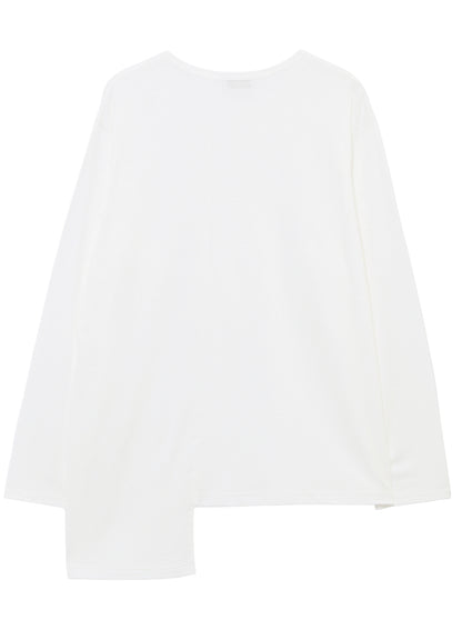 SUPIMA COTTON SINGLE JERSEY UNBALANCED HEM LONG SLV PO