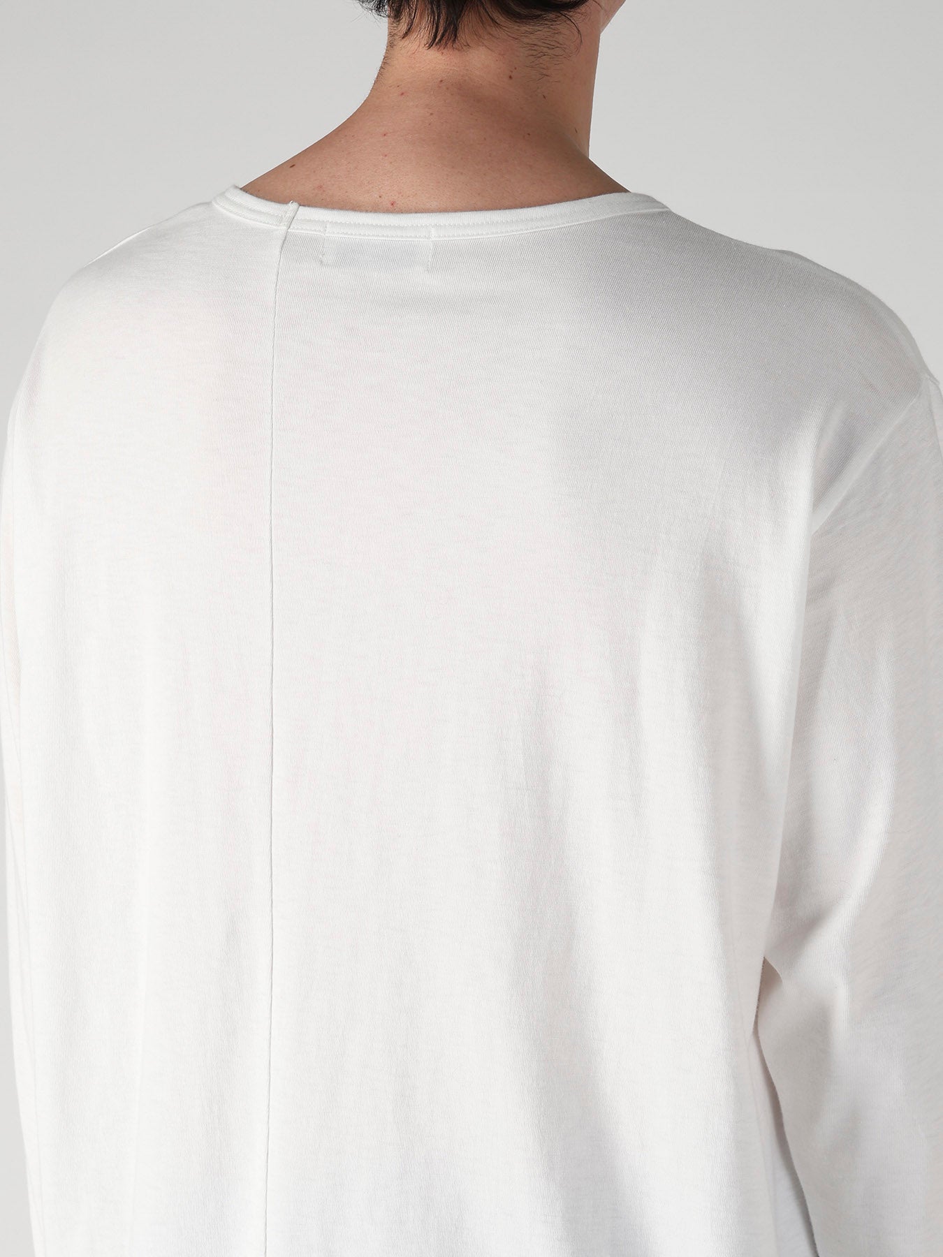 SUPIMA COTTON SINGLE JERSEY UNBALANCED HEM LONG SLV PO