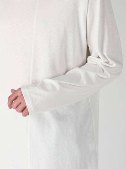 SUPIMA COTTON SINGLE JERSEY UNBALANCED HEM LONG SLV PO