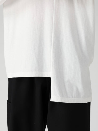 SUPIMA COTTON SINGLE JERSEY UNBALANCED HEM LONG SLV PO