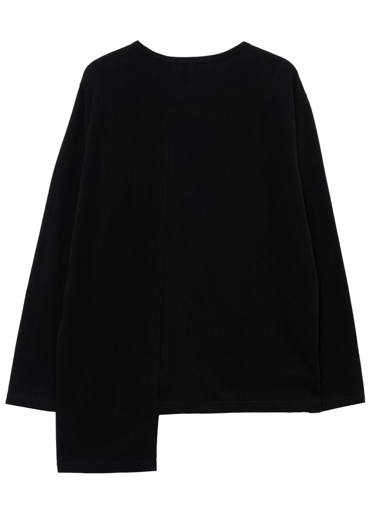 SUPIMA COTTON SINGLE JERSEY UNBALANCED HEM LONG SLV PO