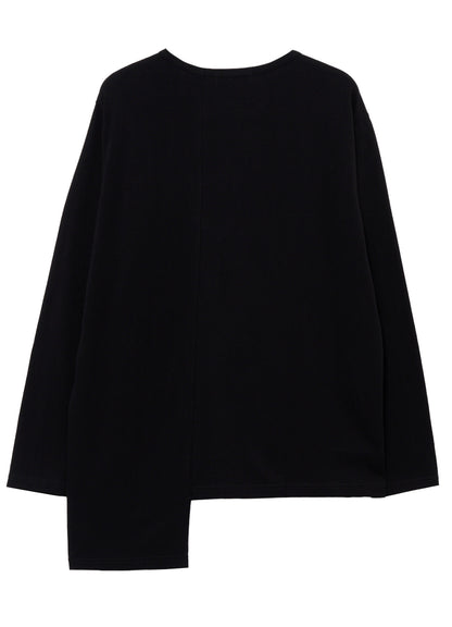 SUPIMA COTTON SINGLE JERSEY UNBALANCED HEM LONG SLV PO