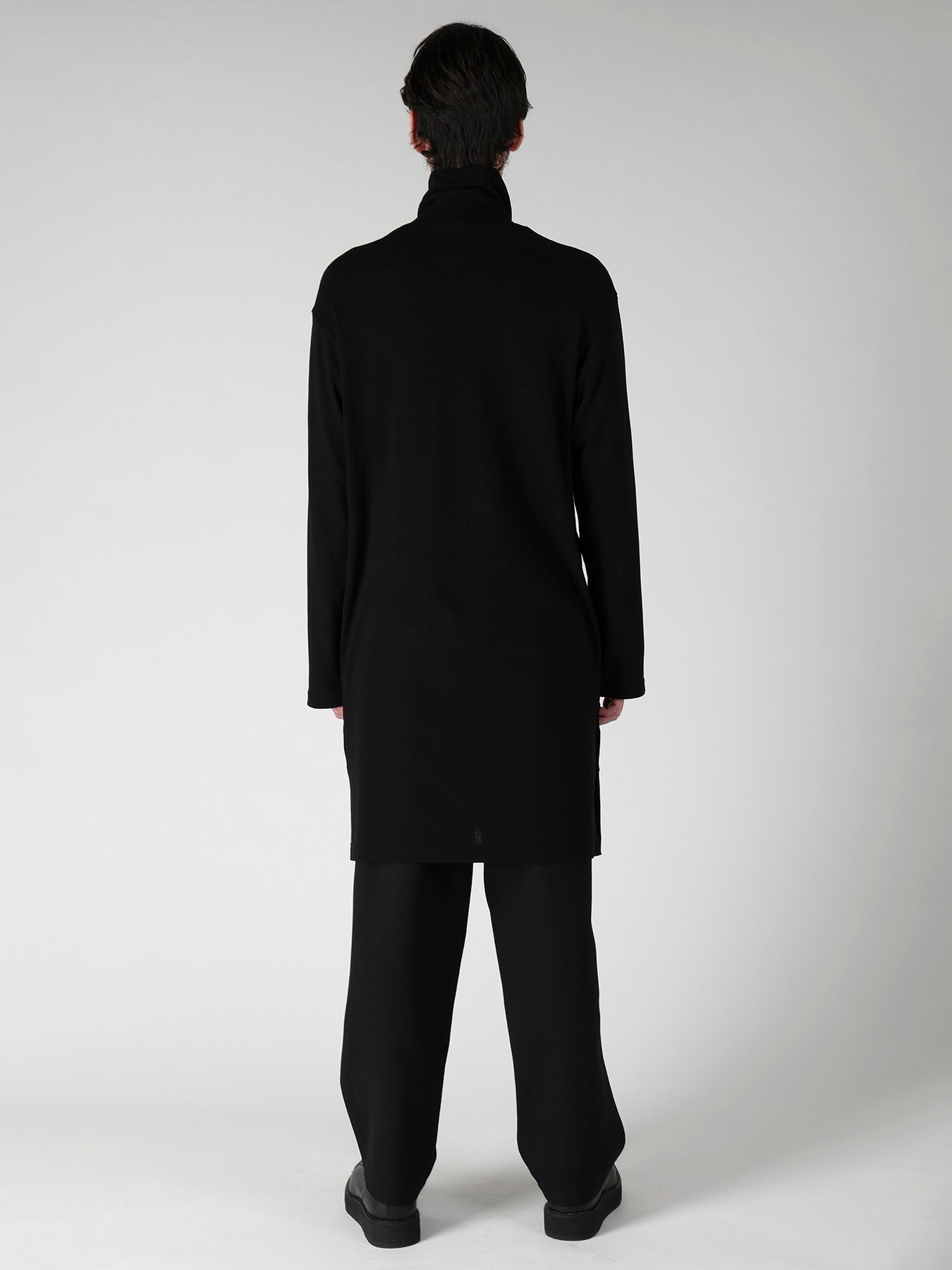 14.5 SINGLE JERSEY  SIDE SLIT HIGH NECK PO