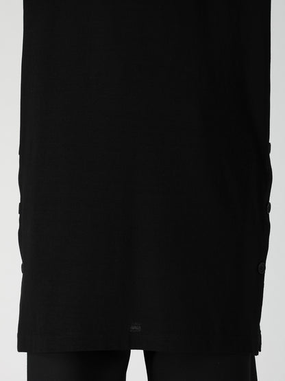 14.5 SINGLE JERSEY  SIDE SLIT HIGH NECK PO