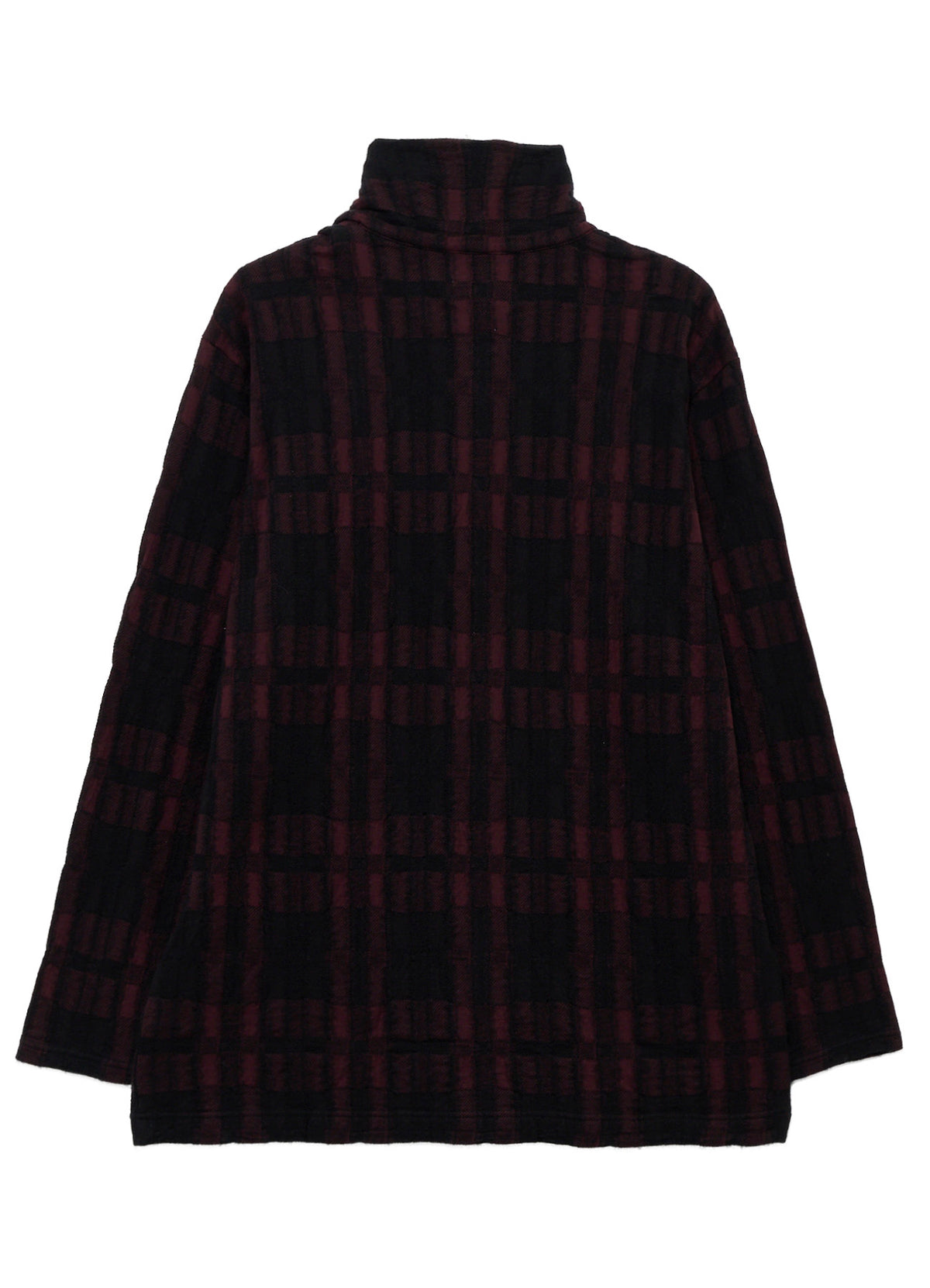 CW PLAID JQ TAB COLLAR HIGH NECK PO