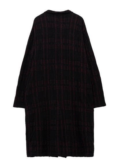 CW PLAID JQ 3BUTTONS COAT