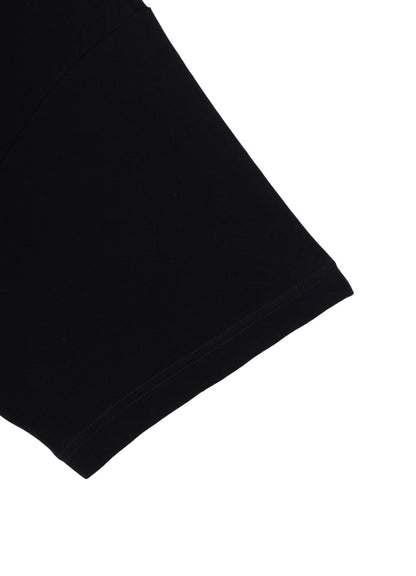 HARD TWISTED SINGLE JERSEY  POCKET HEM SLIT SHORT SLEEVE T