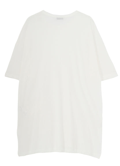 HARD TWISTED SINGLE JERSEY  POCKET SIDE SLIT SHORT SLEEVE T