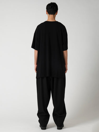HARD TWISTED SINGLE JERSEY  POCKET SIDE SLIT SHORT SLEEVE T