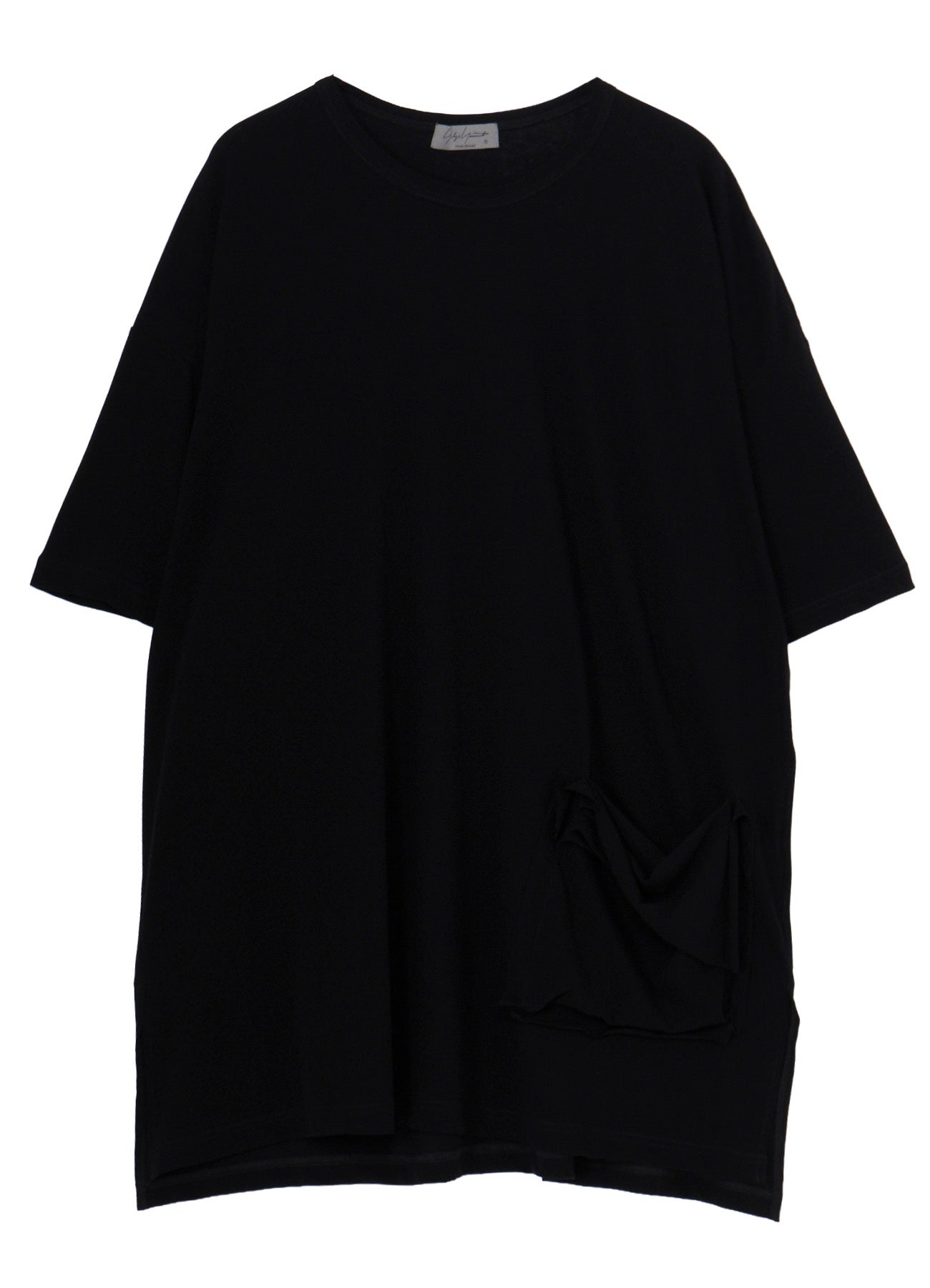 HARD TWISTED SINGLE JERSEY POCKET SIDE SLIT SHORT SLEEVE T – THE