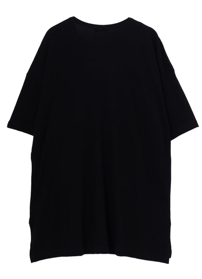 HARD TWISTED SINGLE JERSEY  POCKET SIDE SLIT SHORT SLEEVE T